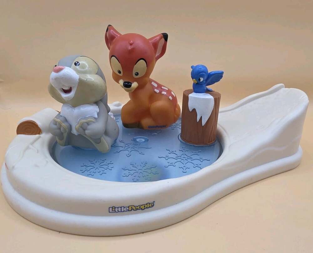 2012 Little People Disney Bambi & Thumper on Ice Fisher Price -smoke free home-